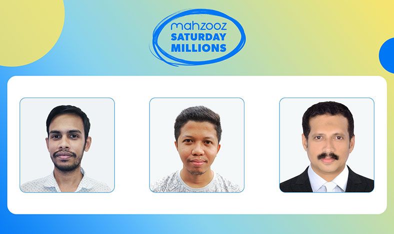 Mahzooz Saturday Millions’ 150th draws continue to create life-changing moments for 3 winners living outside the UAE